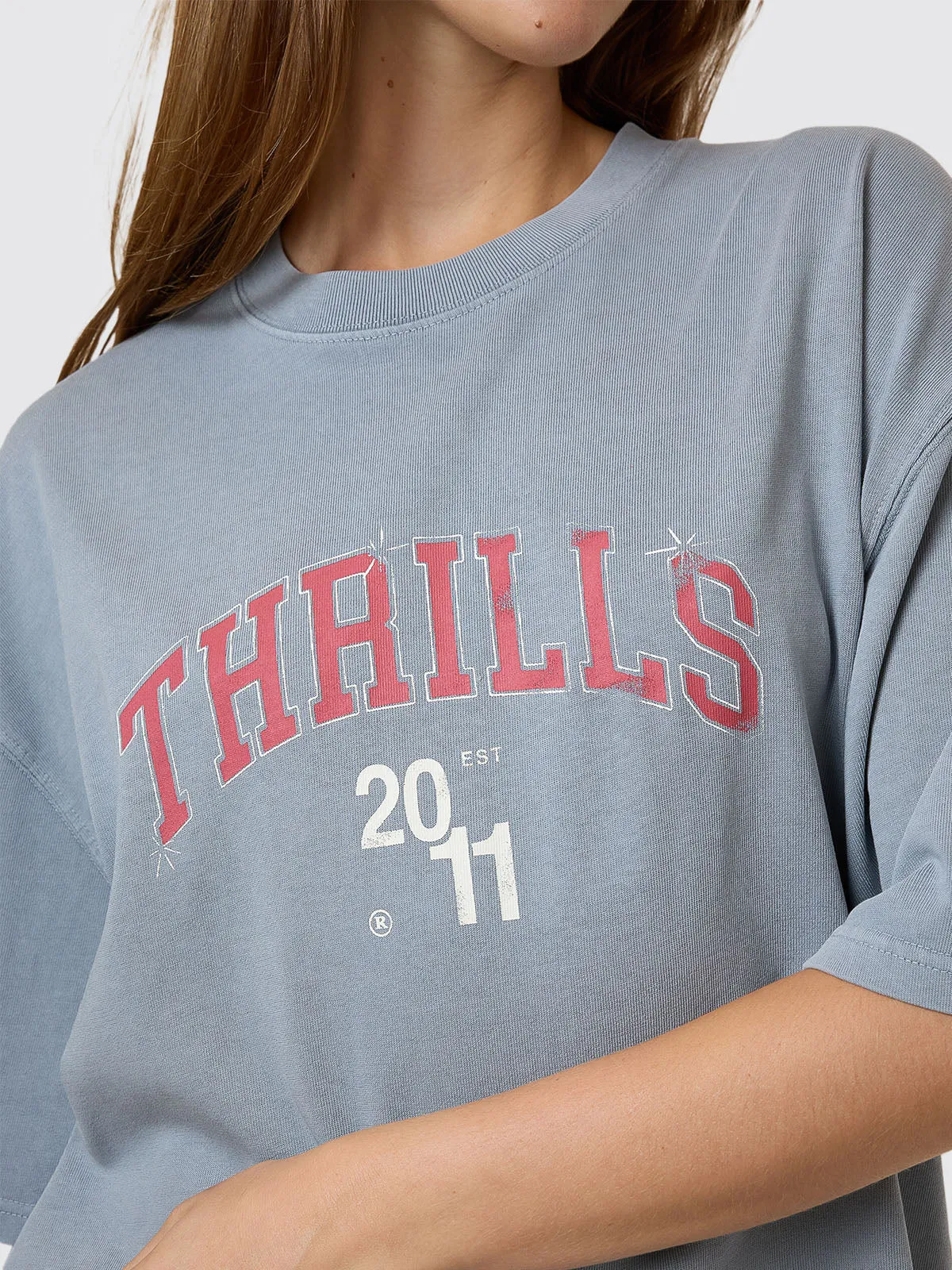 Stadium Oversized Tee - Smog sold by Thrills product image thumbnail 2