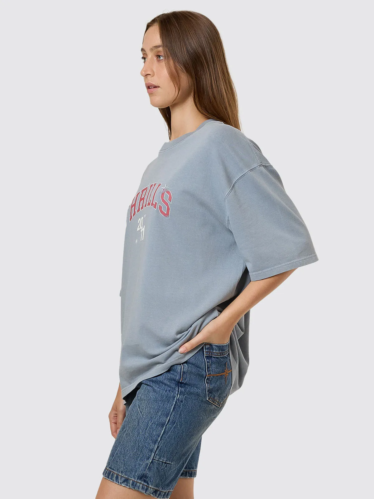 Stadium Oversized Tee - Smog sold by Thrills product image thumbnail 5