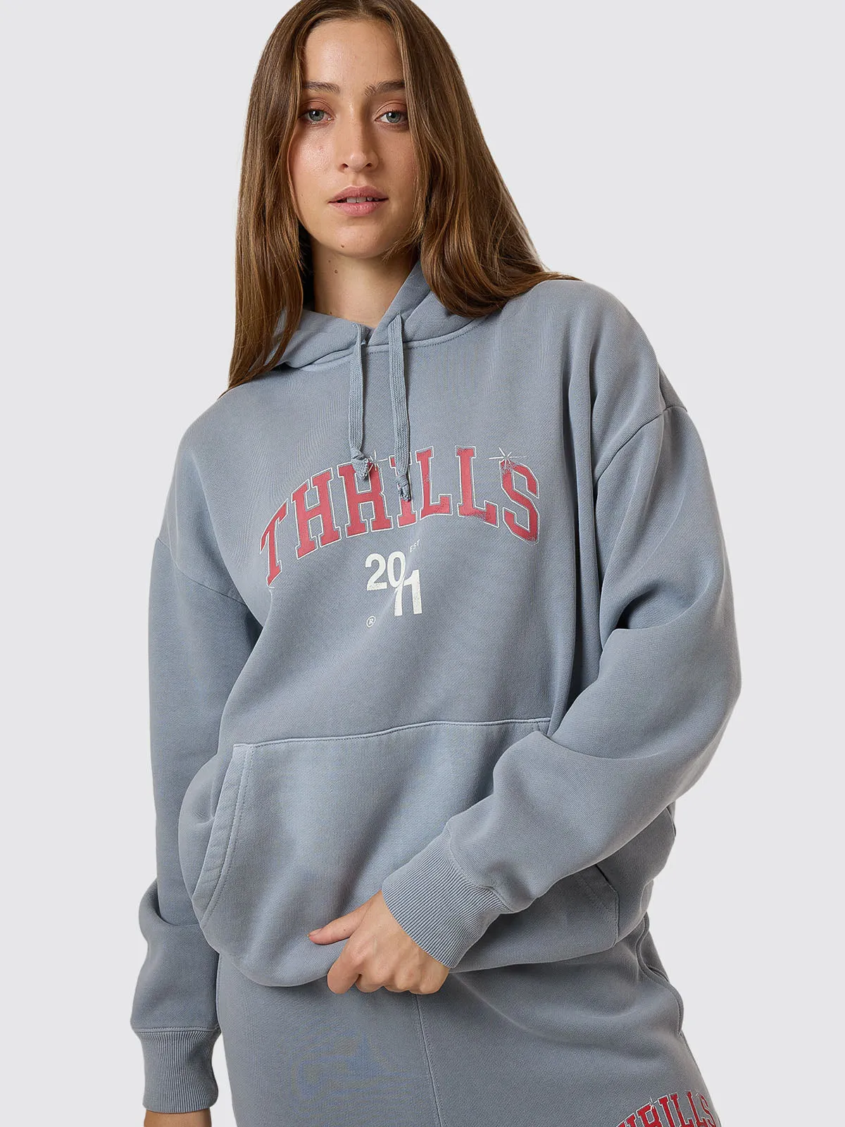 Stadium Fleece Hood - Smog sold by Thrills