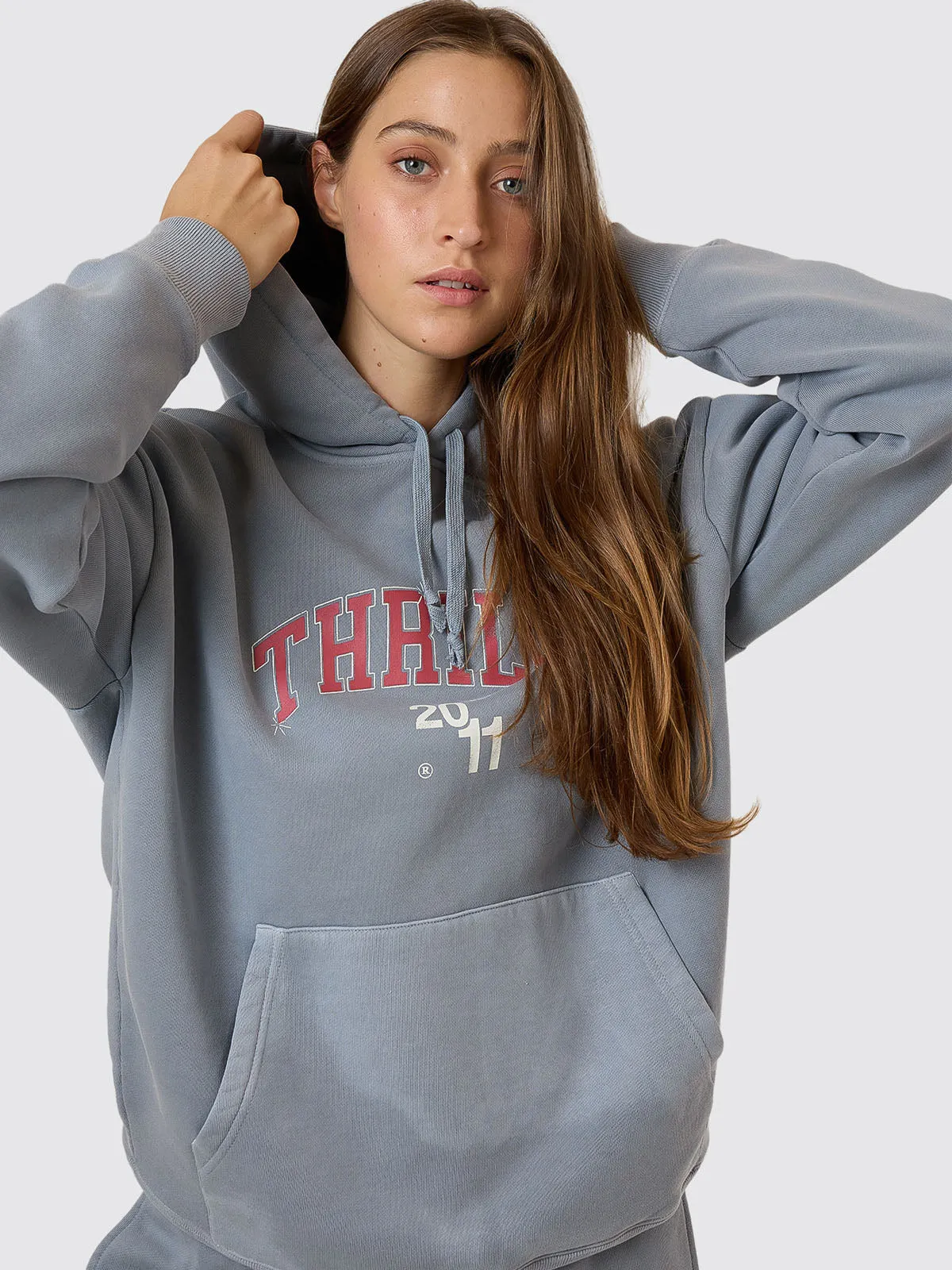 Stadium Fleece Hood - Smog sold by Thrills product image thumbnail 3