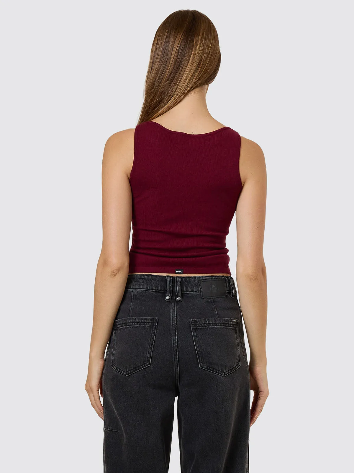 Rosetta Knit Tank - Mahogany sold by Thrills product image thumbnail 4