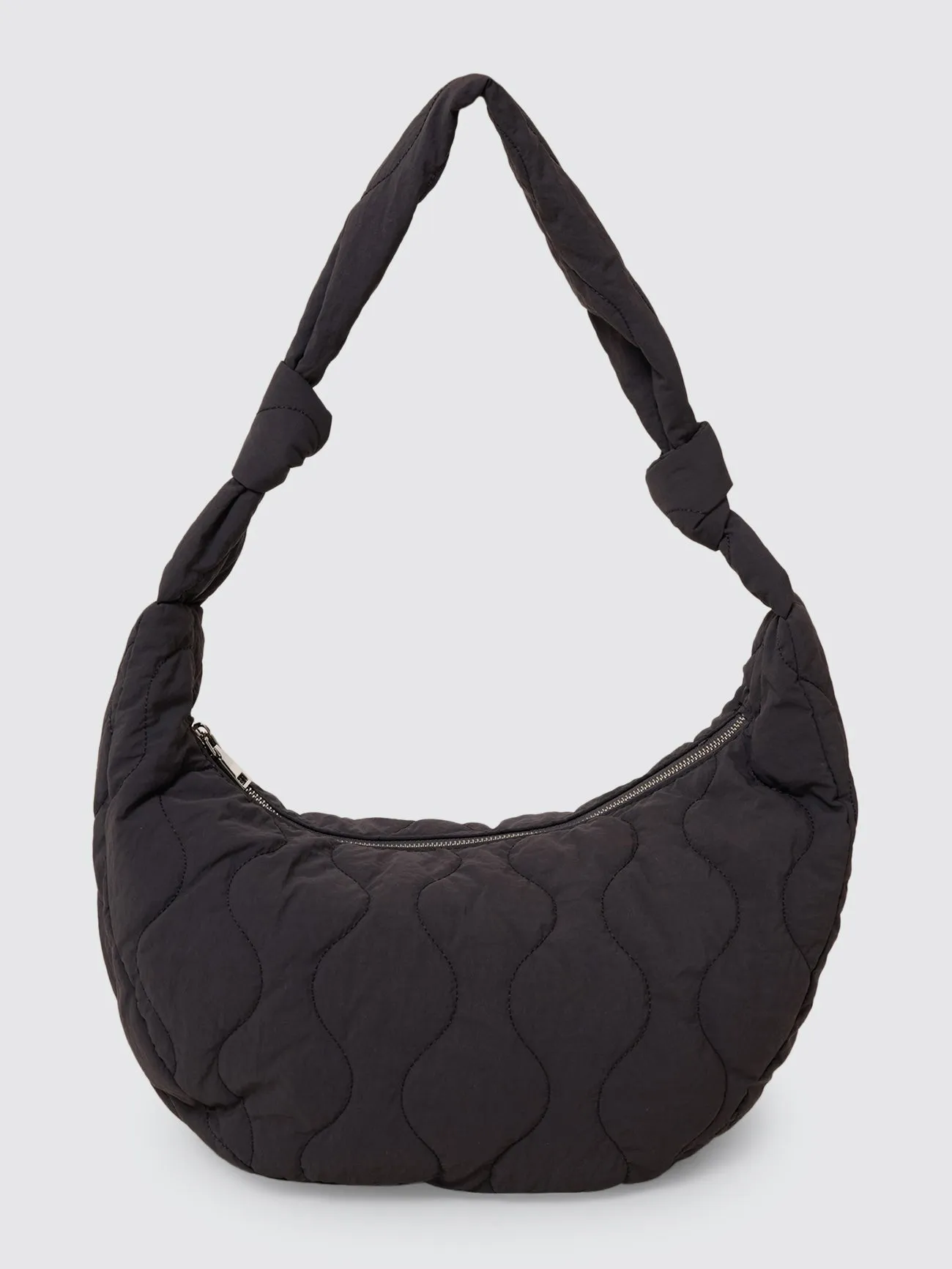 Never Mind Padded Shoulder Bag - Charcoal sold by Thrills