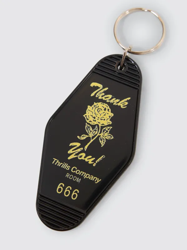 Thrills Thankyou Motel Key Tag - Black sold by Thrills