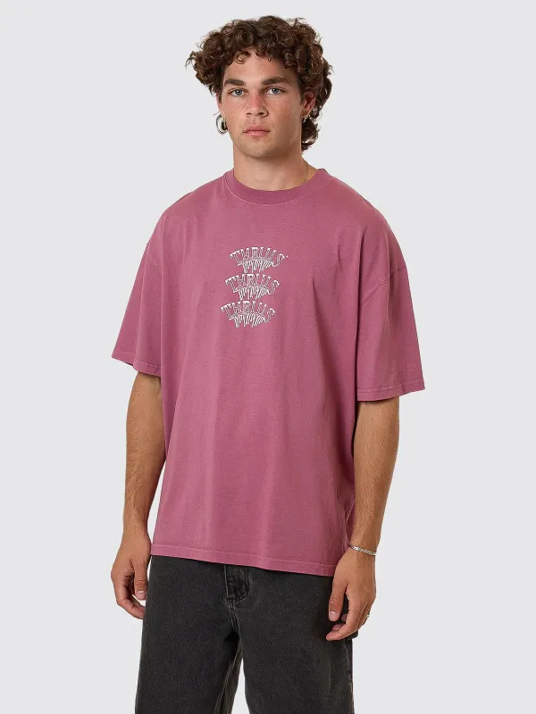 Reality Dreams Box Fit Oversize Tee - Delta Berry sold by Thrills