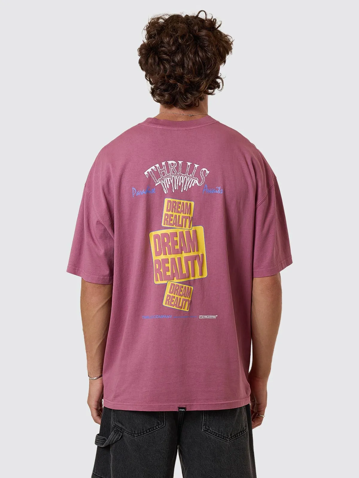 Reality Dreams Box Fit Oversize Tee - Delta Berry sold by Thrills product image thumbnail 2