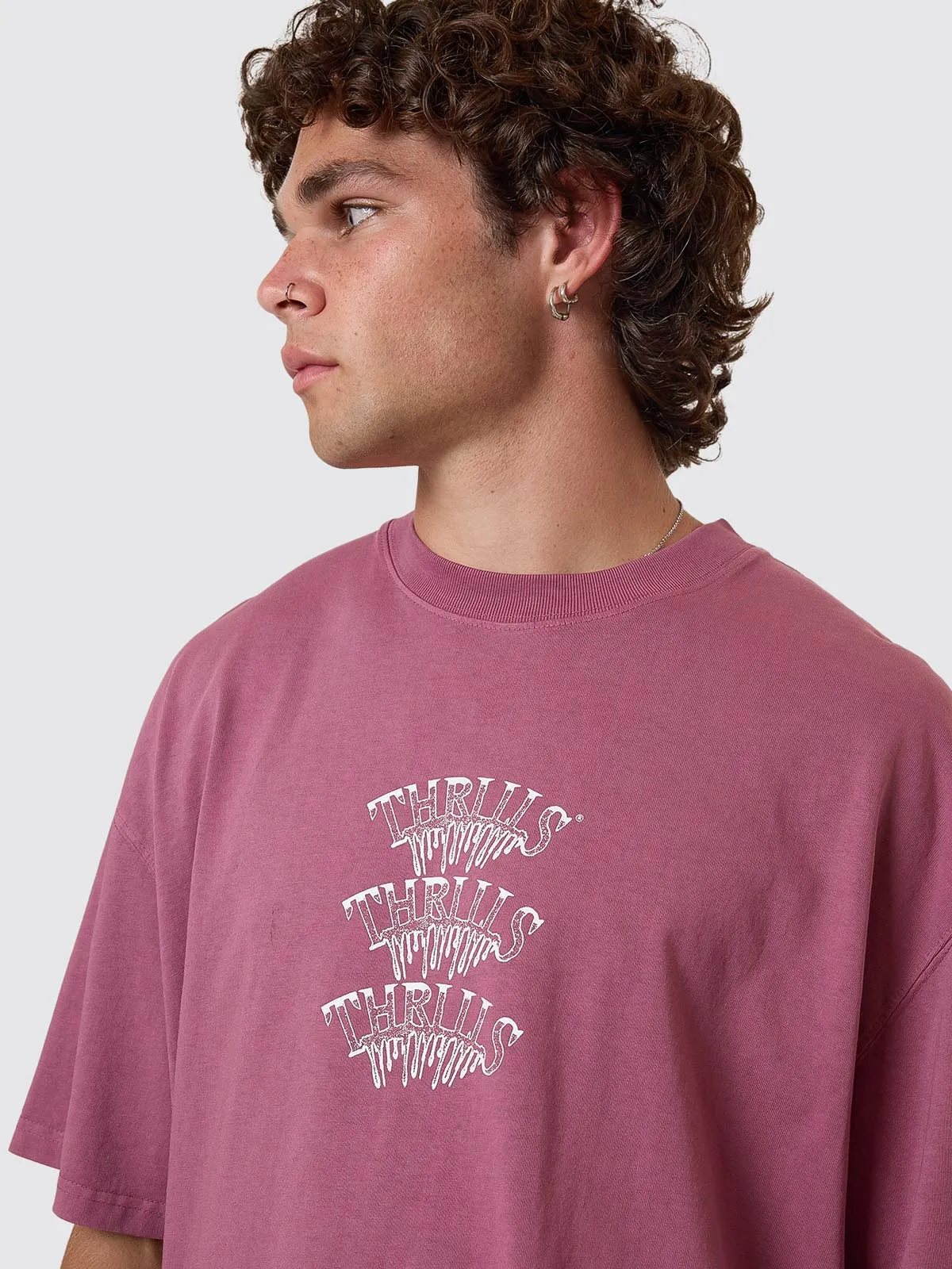 Reality Dreams Box Fit Oversize Tee - Delta Berry sold by Thrills product image thumbnail 3
