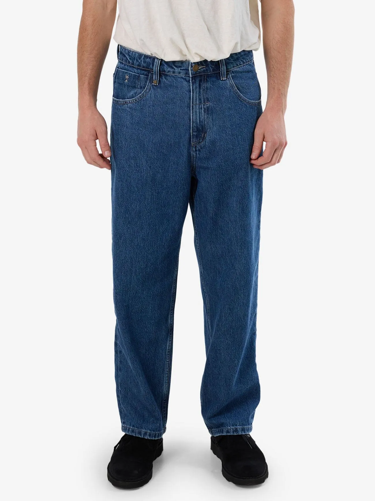 Big Slacker Baggy Denim Jean - Vintage Rinse Blue sold by Thrills