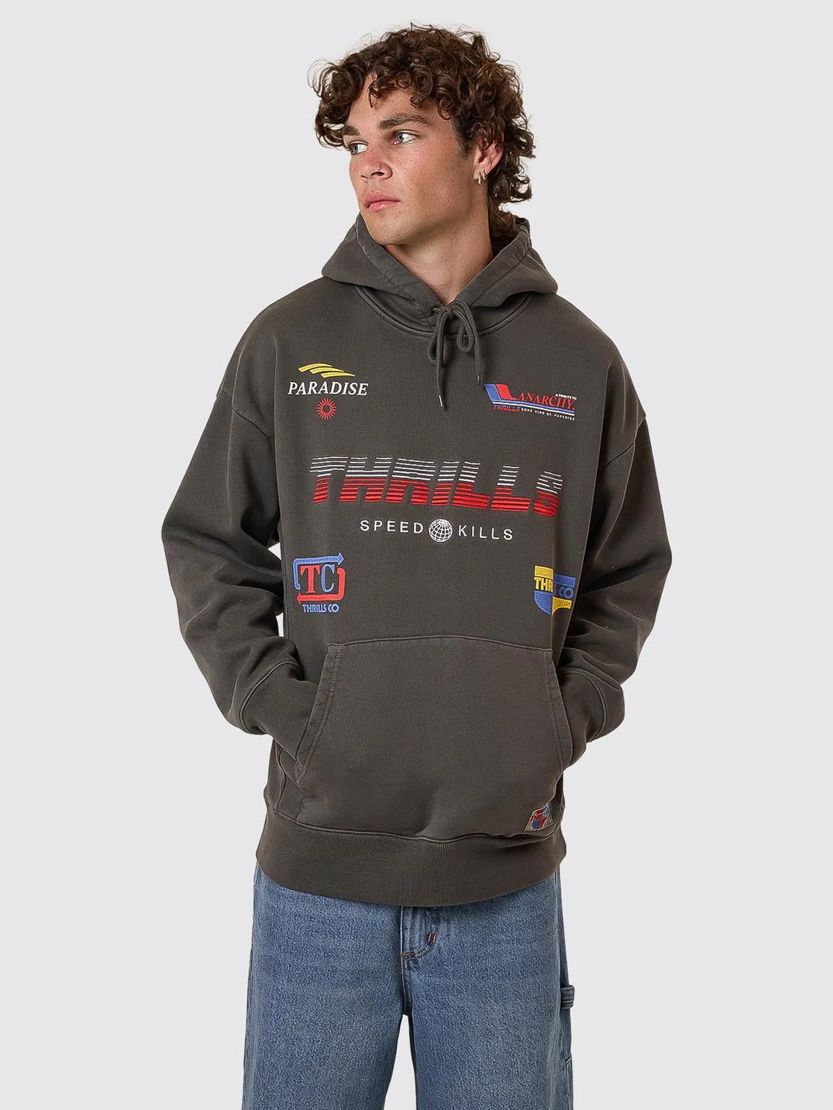 Anarchy In Paradise Slouch Pull On Hood - Merch Black sold by Thrills product image thumbnail 2