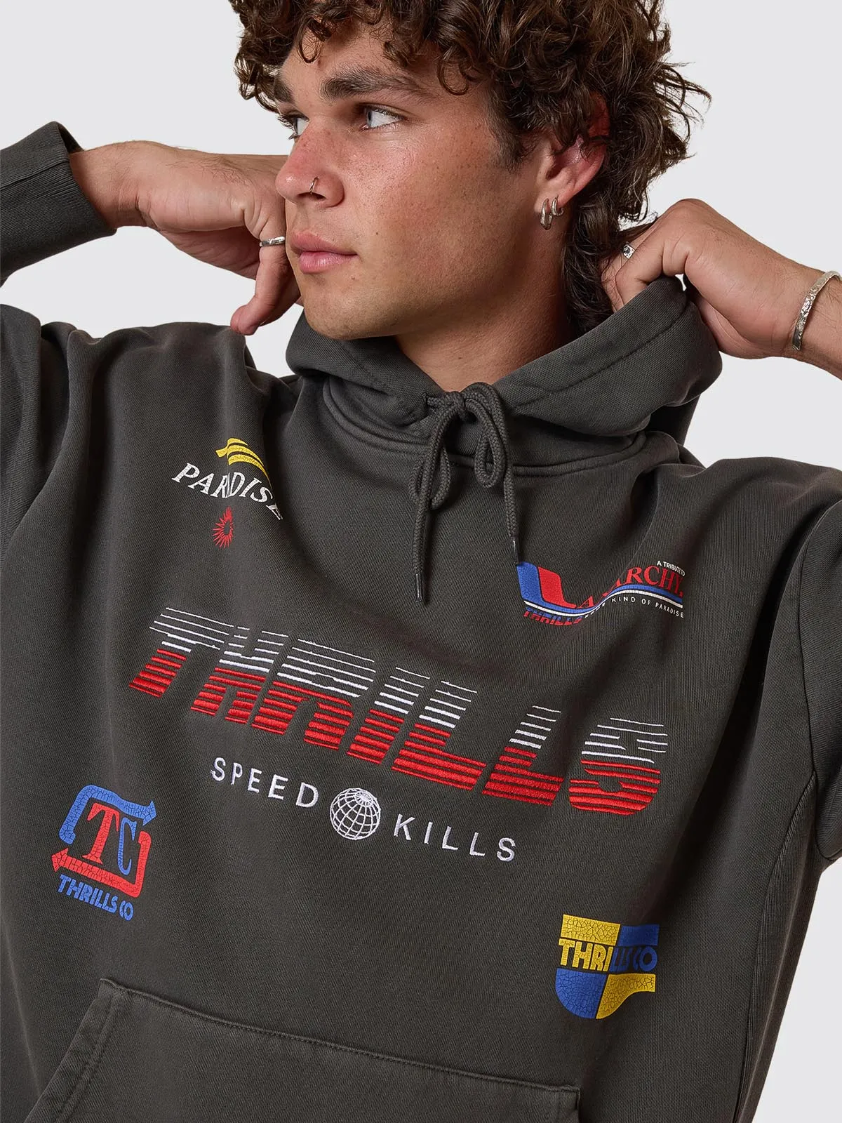 Anarchy In Paradise Slouch Pull On Hood - Merch Black sold by Thrills