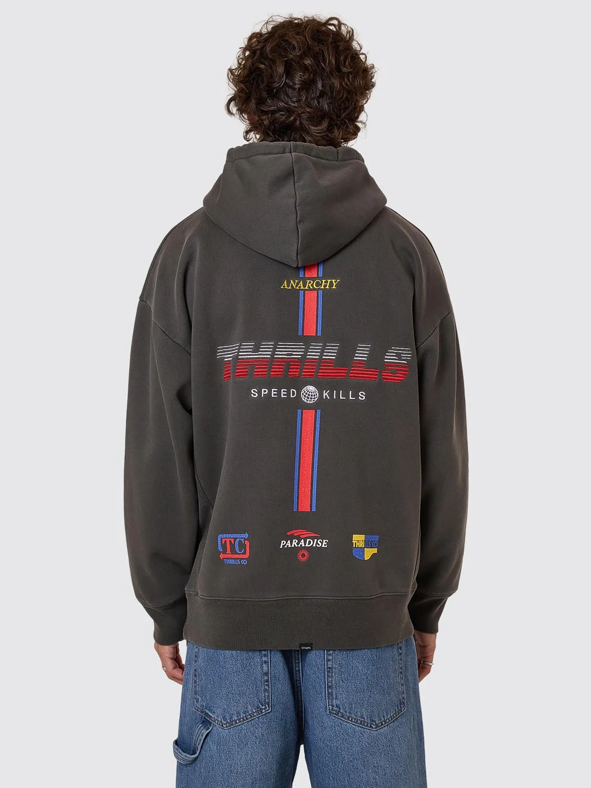 Anarchy In Paradise Slouch Pull On Hood - Merch Black sold by Thrills product image thumbnail 4