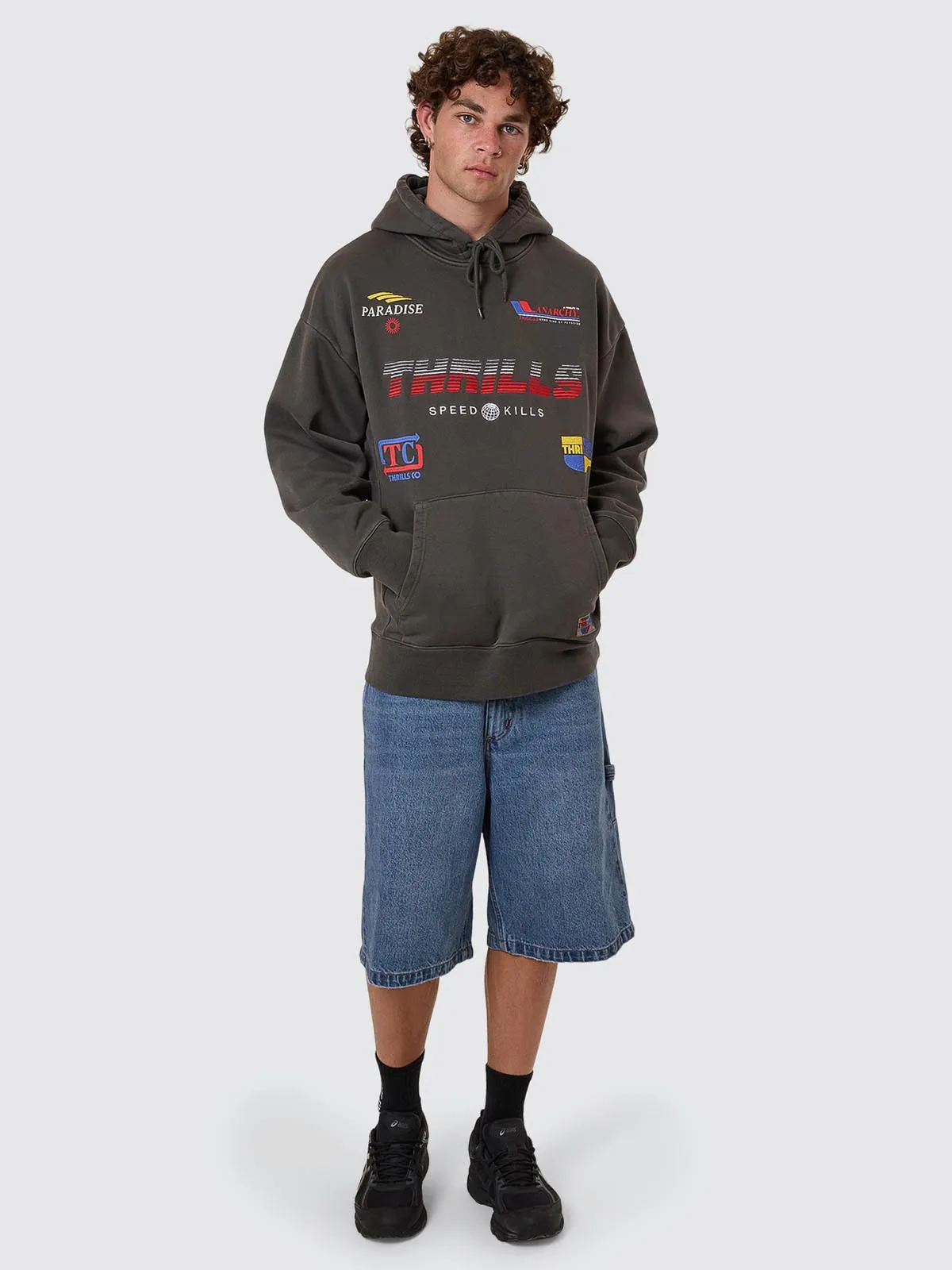 Anarchy In Paradise Slouch Pull On Hood - Merch Black sold by Thrills product image thumbnail 3
