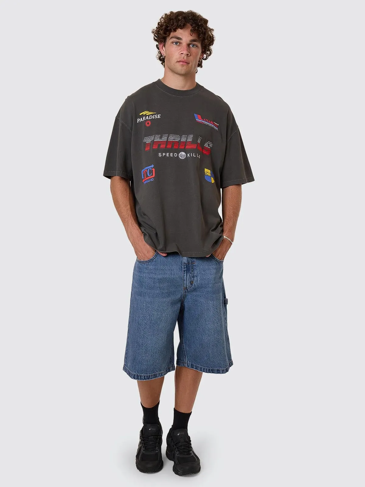 Anarchy In Paradise Box Fit Oversize Tee - Merch Black sold by Thrills product image thumbnail 5