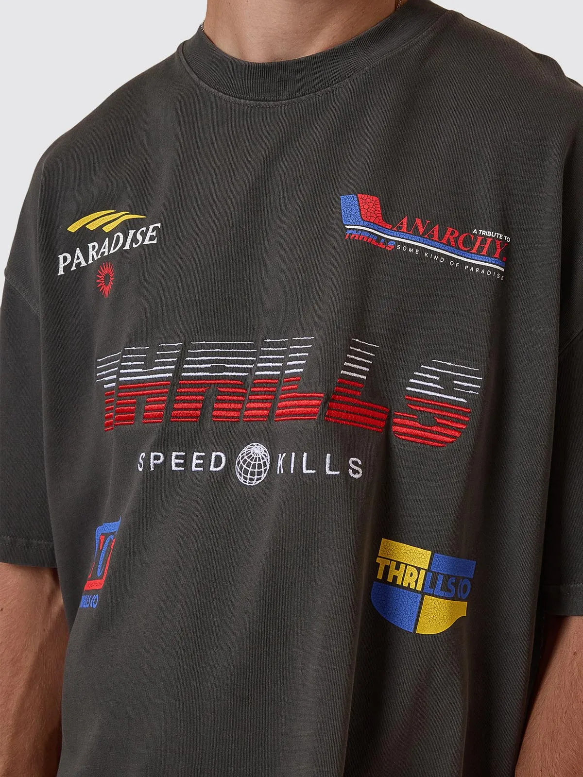 Anarchy In Paradise Box Fit Oversize Tee - Merch Black sold by Thrills product image thumbnail 4