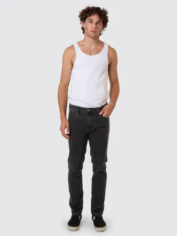 Bones Slim Denim Jean - Ash Black made by Thrills