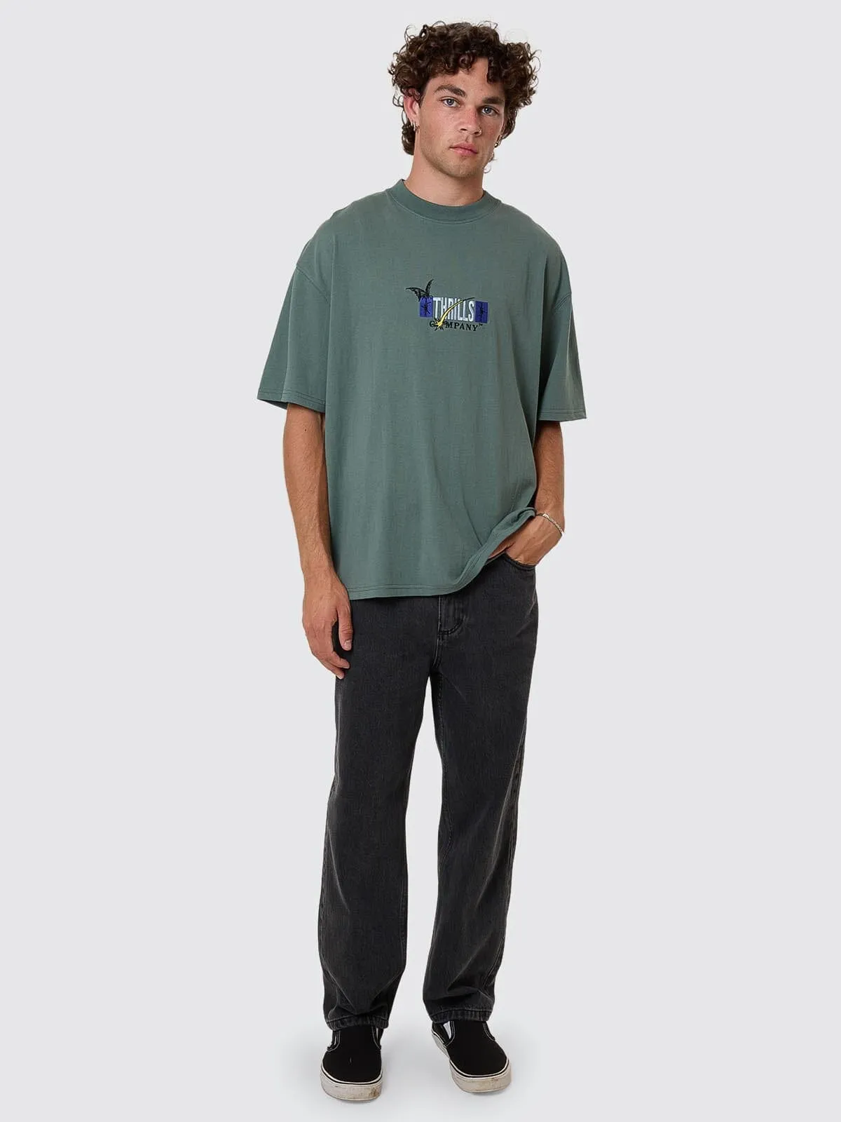 Slacker Relaxed Denim Jean - Ash Black sold by Thrills