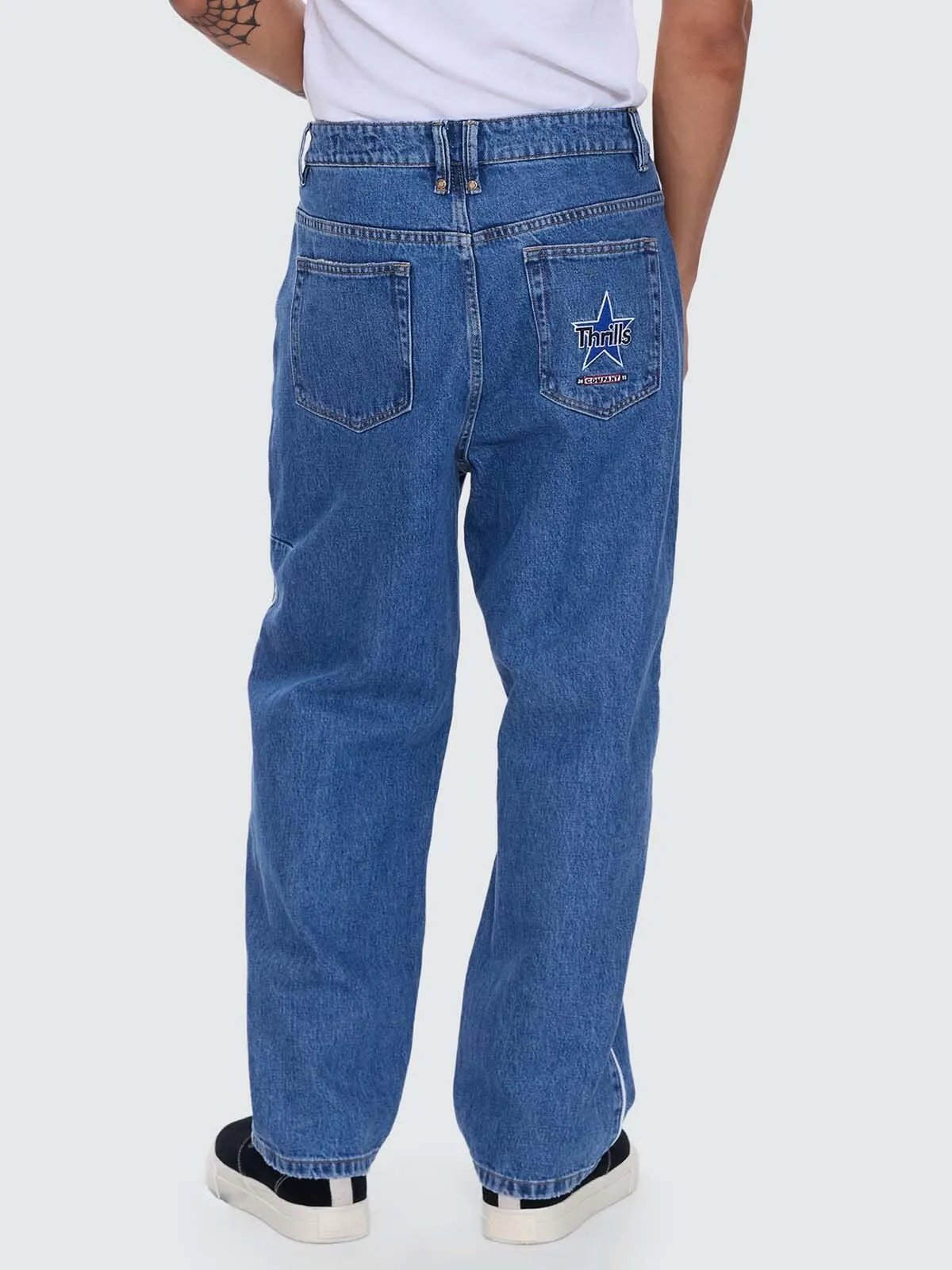 Victory League Big Slacker Baggy Denim Jean - Eternal Mid Blue sold by Thrills product image thumbnail 4