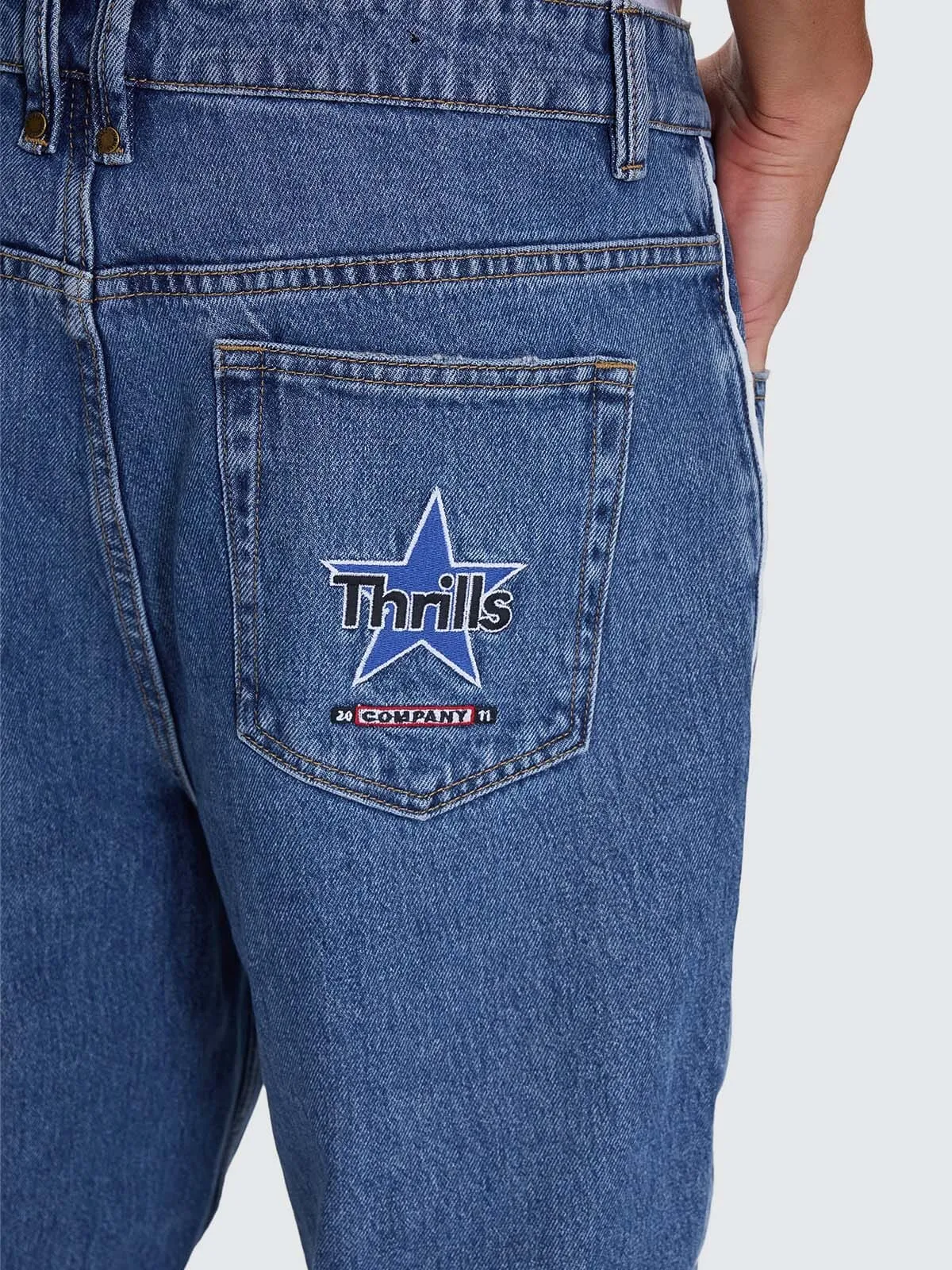 Victory League Big Slacker Baggy Denim Jean - Eternal Mid Blue sold by Thrills product image thumbnail 3