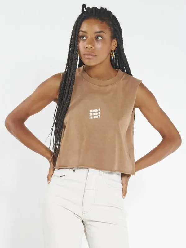 Thrills Unlimited Crop Muscle - Tobacco sold by Thrills