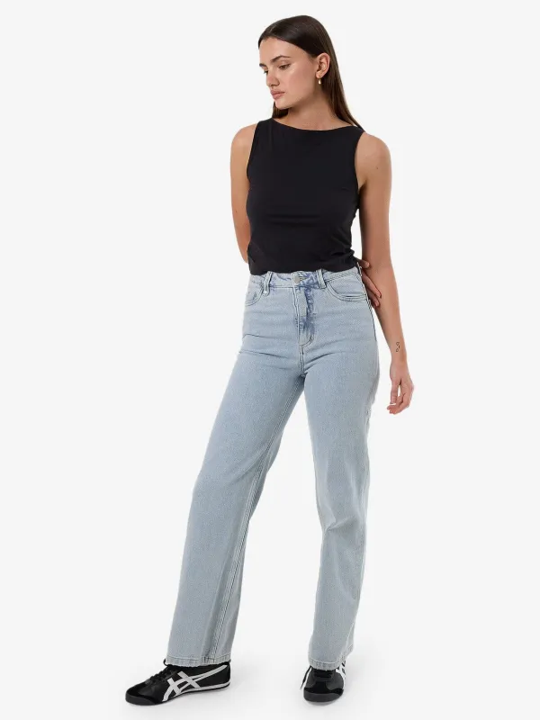 Cherry High Rise Stretch Jean - Shadow Blue sold by Thrills