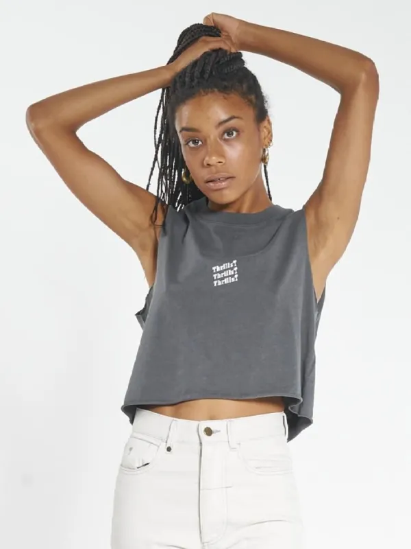 Thrills Unlimited Crop Muscle - Merch Black sold by Thrills