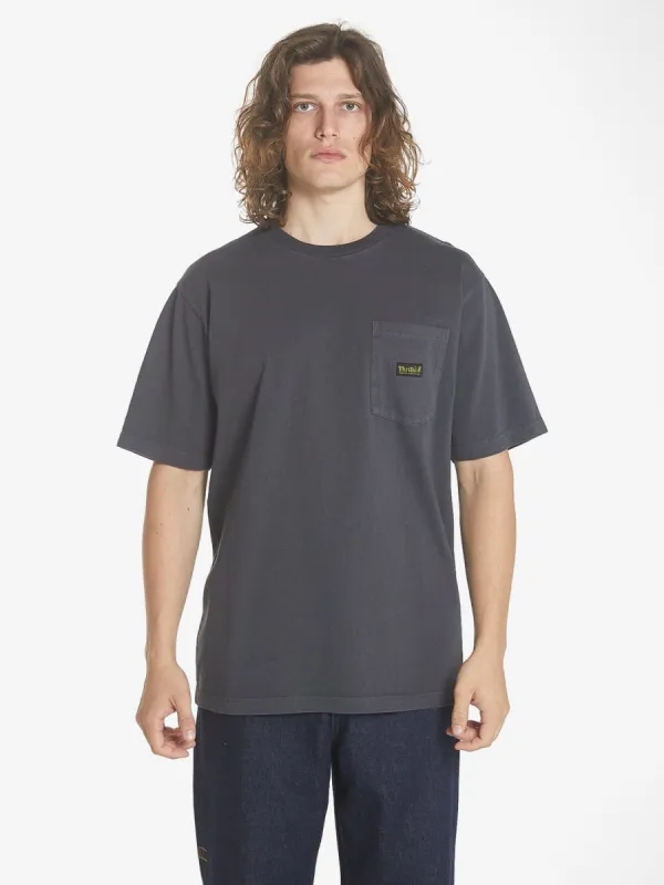 Thrills Union Oversize Fit Pocket Tee - Dark Charcoal sold by Thrills
