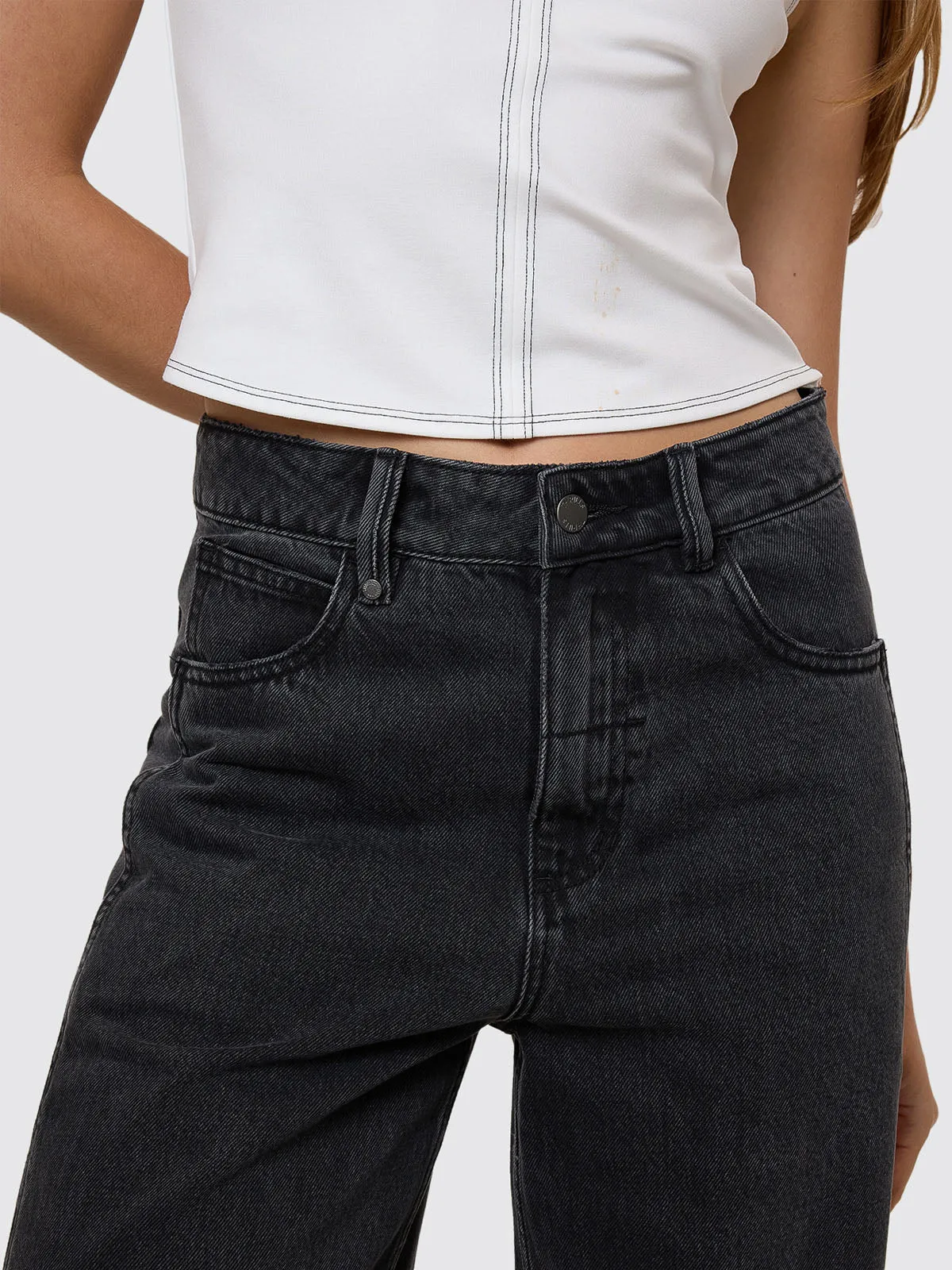 Ashton High Rise Wide Jean Tall fit - Ash Black sold by Thrills product image thumbnail 4