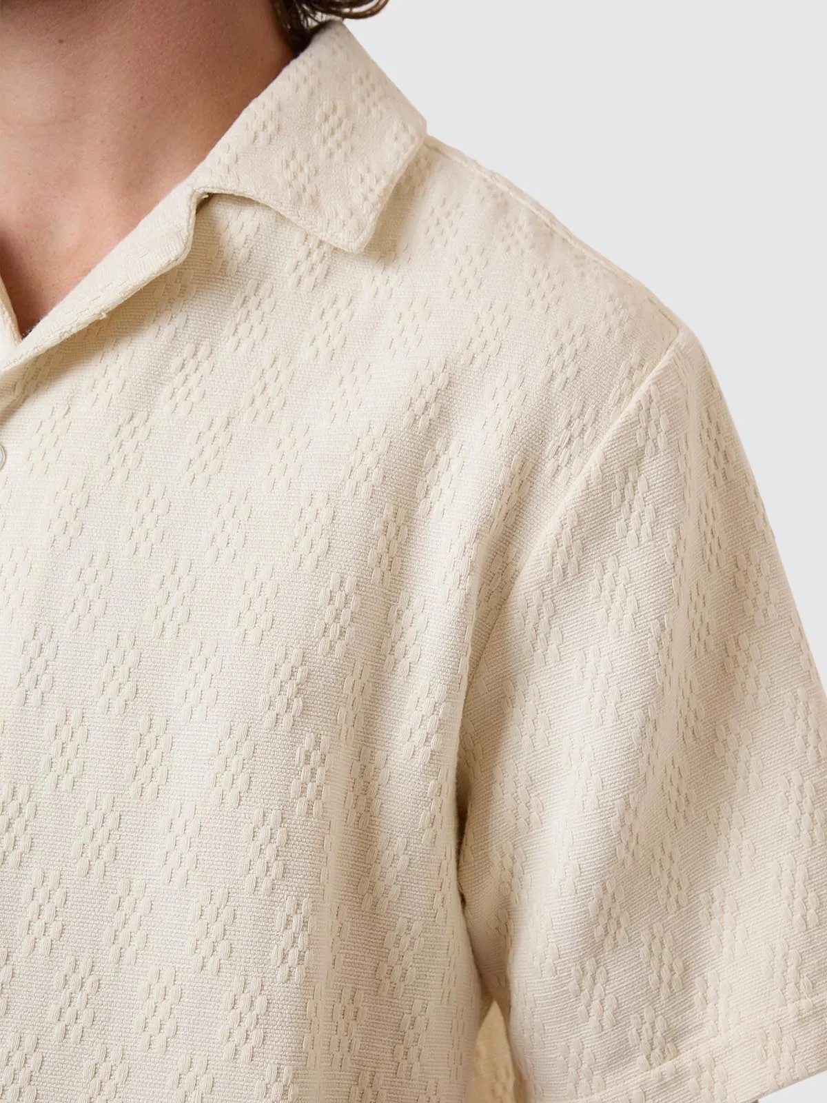 Vanished Cropped Short Bowling Shirt - Heritage White sold by Thrills product image thumbnail 3