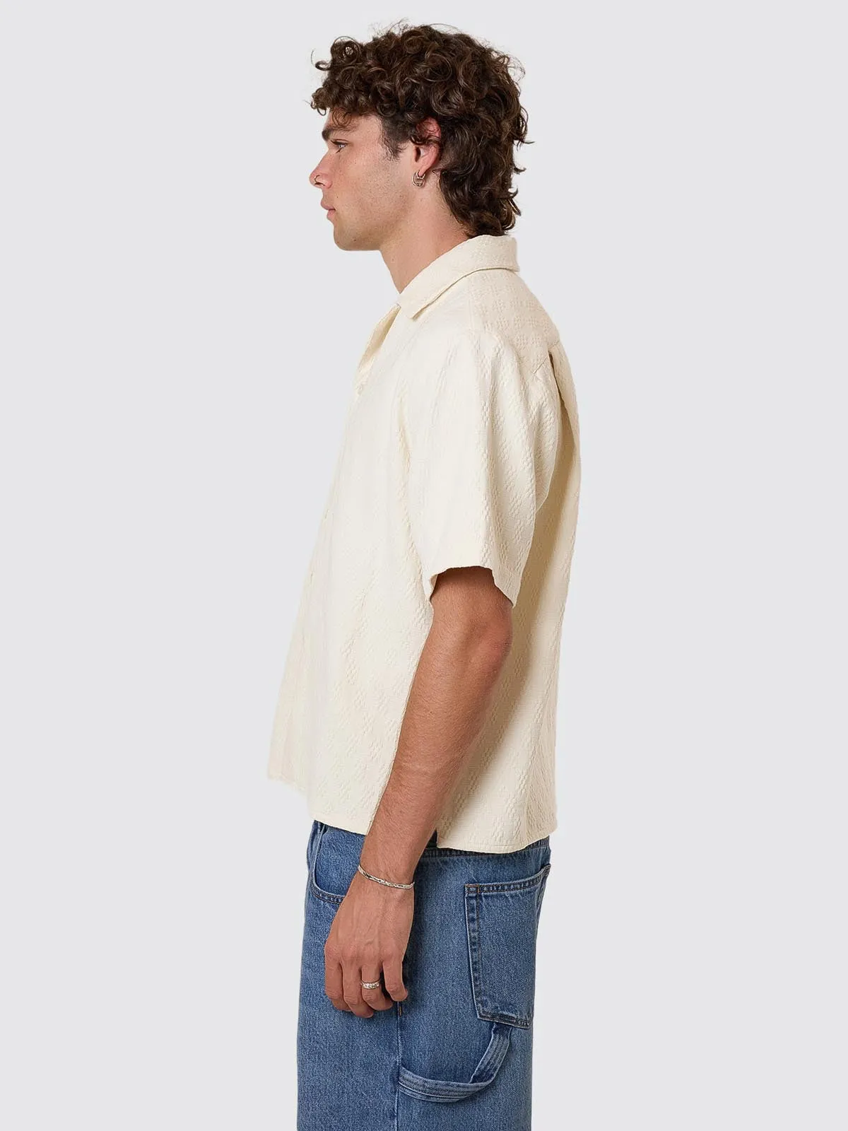 Vanished Cropped Short Bowling Shirt - Heritage White sold by Thrills product image thumbnail 4