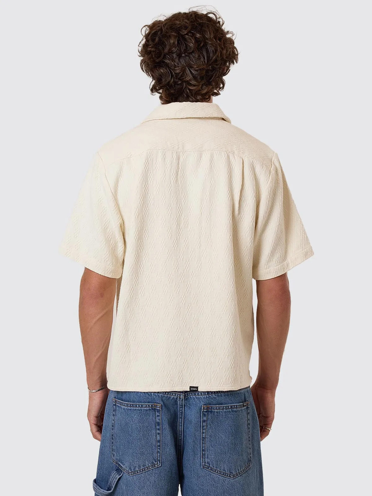 Vanished Cropped Short Bowling Shirt - Heritage White sold by Thrills product image thumbnail 5