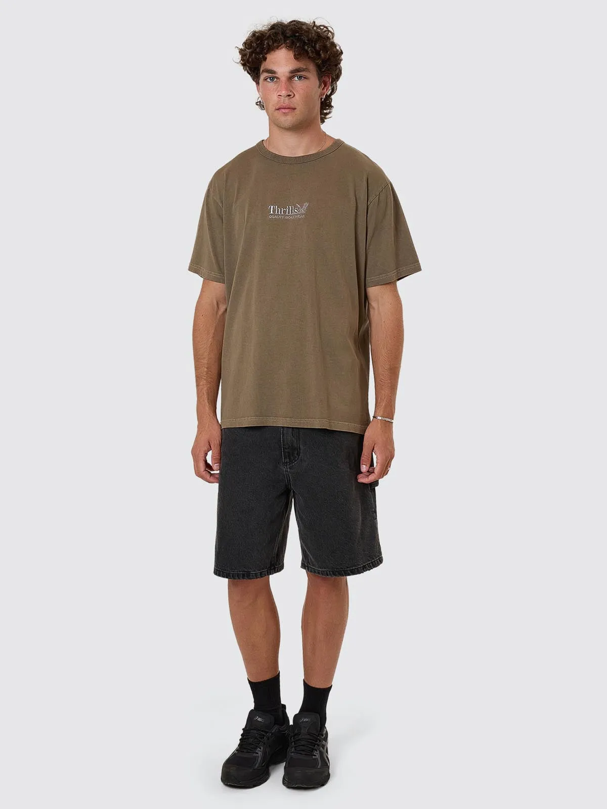 Thrills Workwear Embro Merch Fit Tee - Desert sold by Thrills product image thumbnail 3