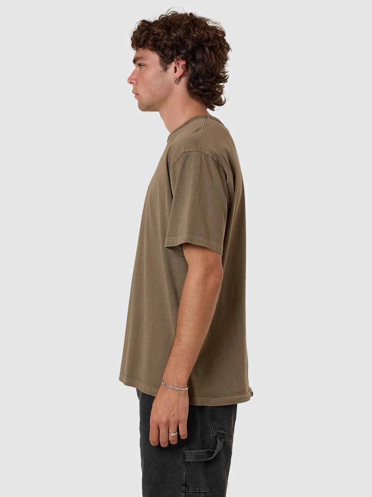 Thrills Workwear Embro Merch Fit Tee - Desert sold by Thrills product image thumbnail 4