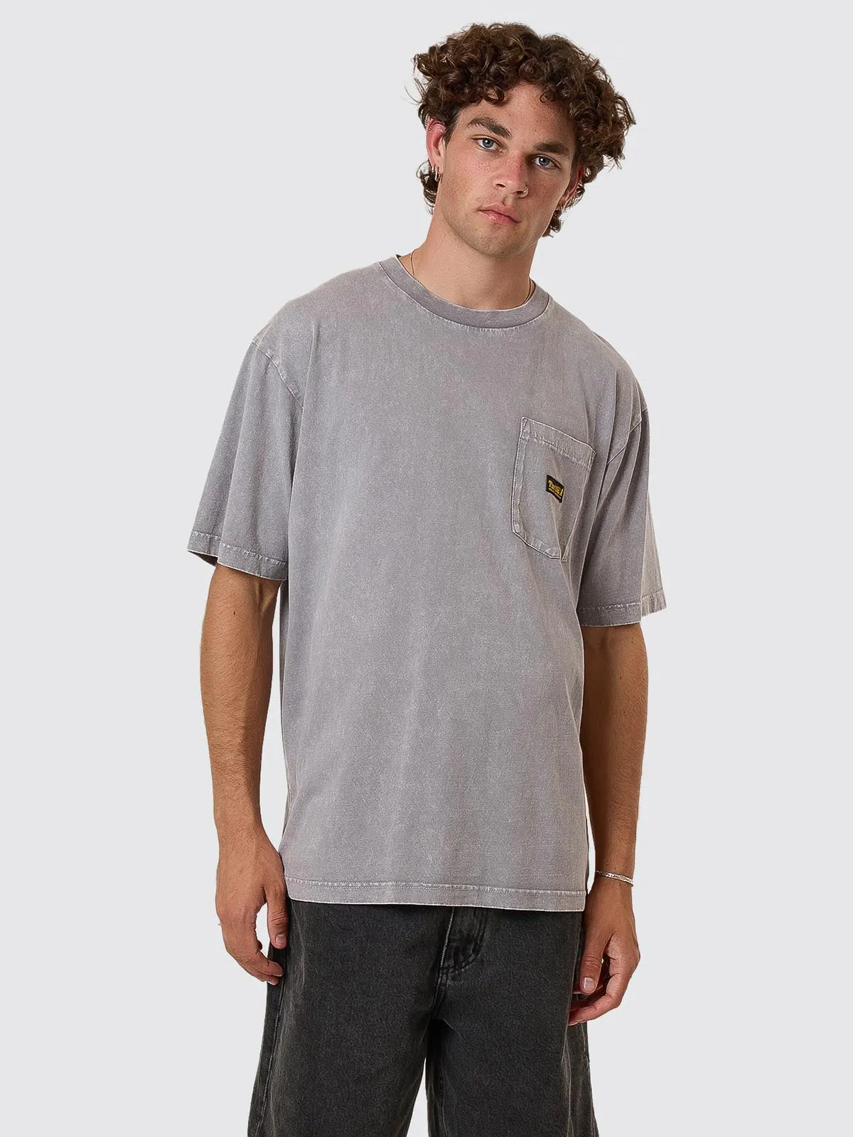Thrills Union Oversize Pocket Tee - Marble Grey sold by Thrills