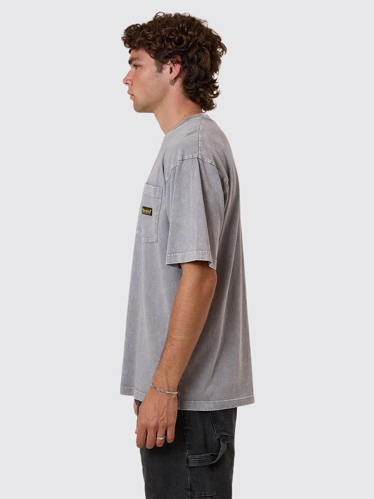 Thrills Union Oversize Pocket Tee - Marble Grey sold by Thrills product image thumbnail 5