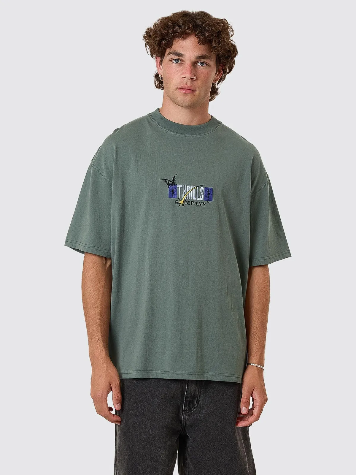 Serenity Affinity Box Fit Oversize Tee - Sea Pine sold by Thrills