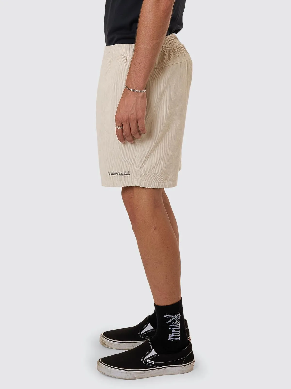 Anarchy In Paradise Cord Volley - Light Grey sold by Thrills product image thumbnail 4