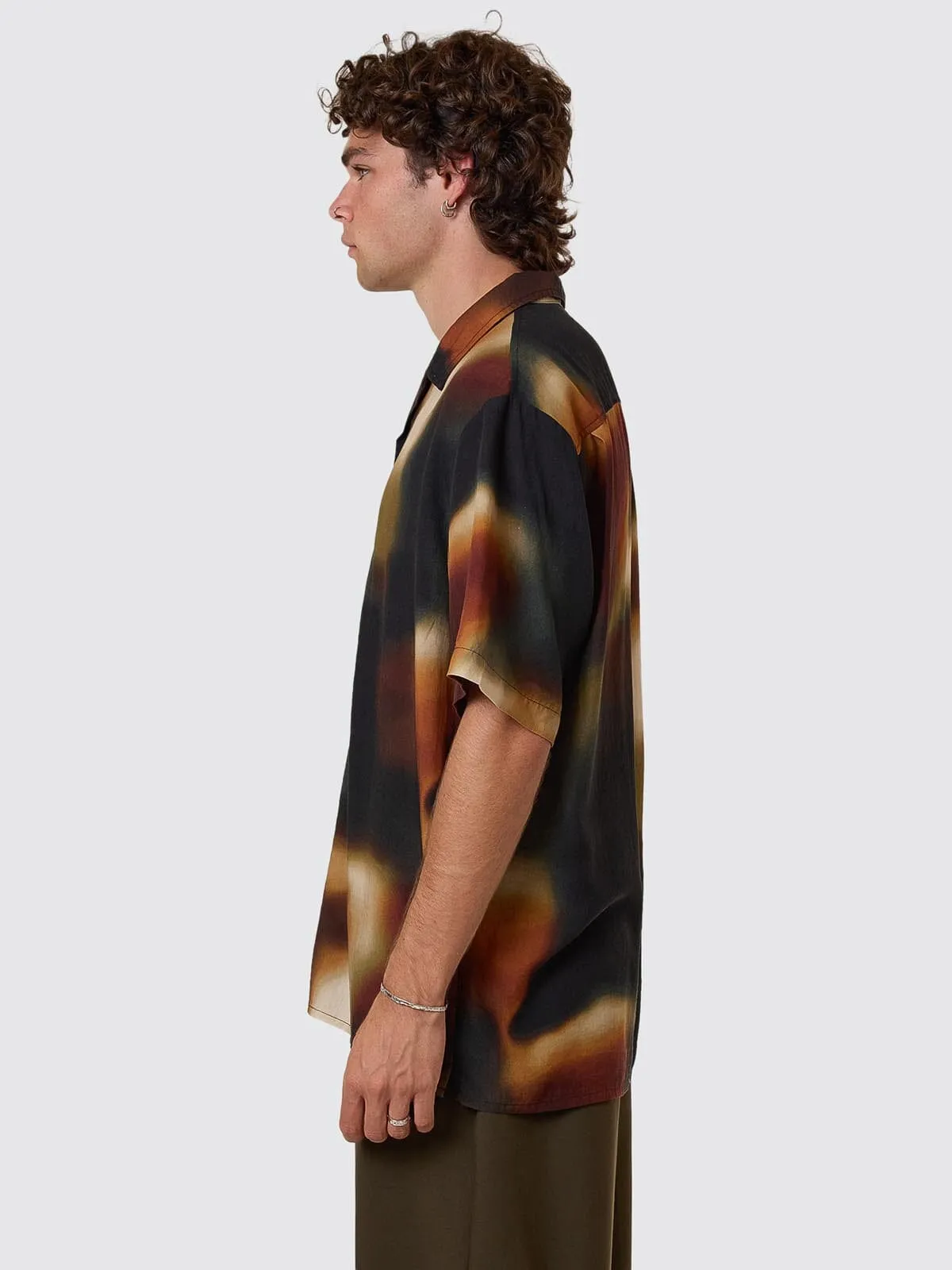 Metamorphic Daze Bowling Shirt - Black sold by Thrills product image thumbnail 4