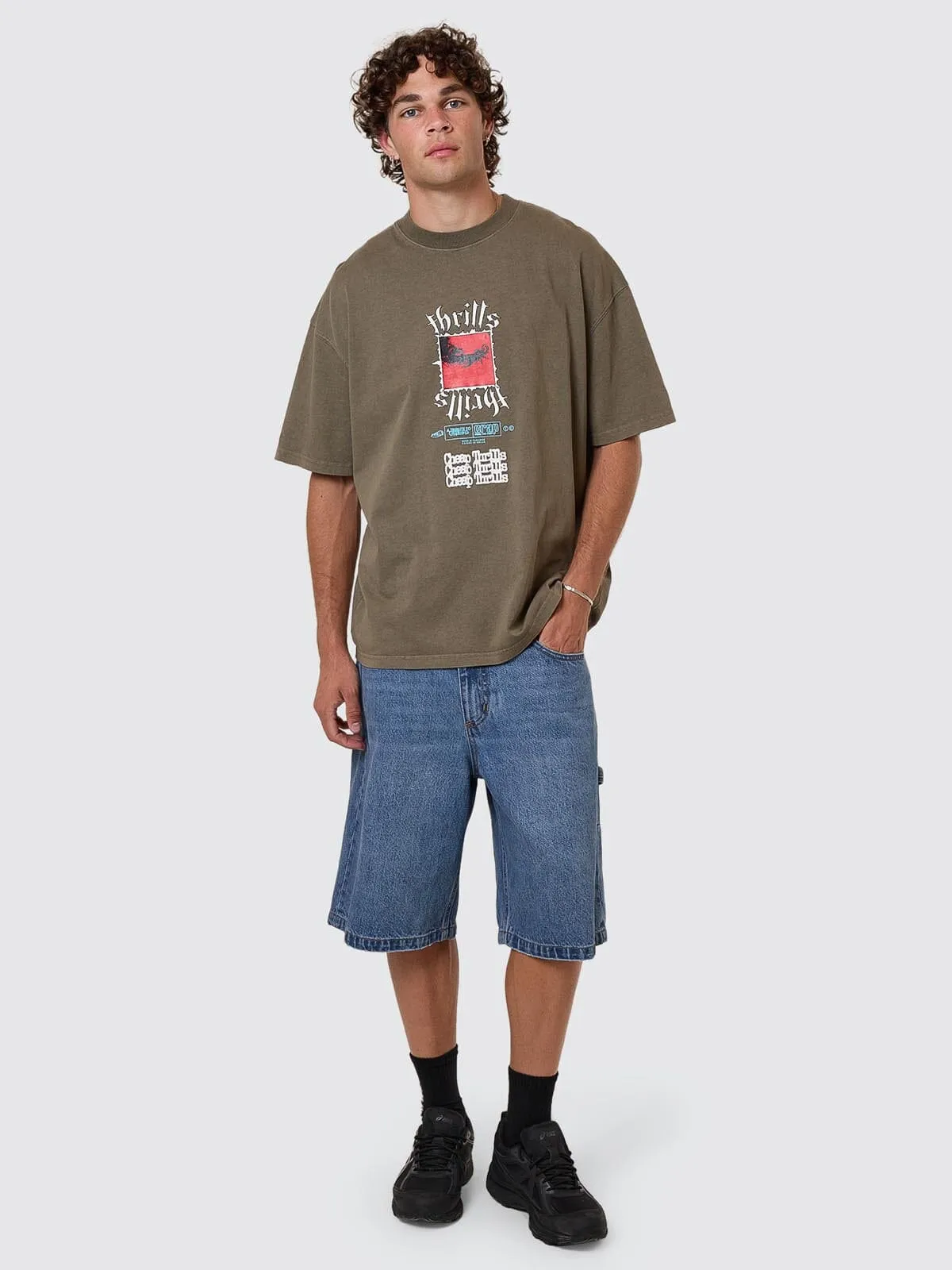 Cheap Thrills Box Fit Oversize Tee - Tarmac sold by Thrills product image thumbnail 4