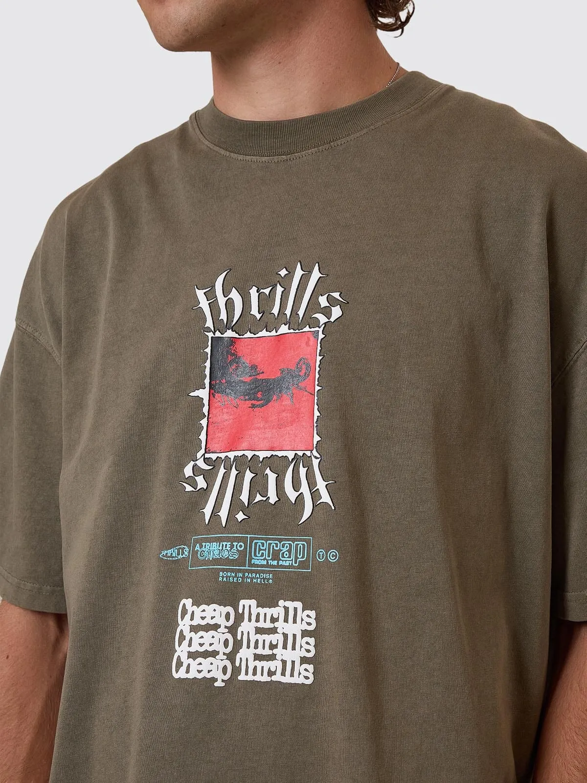 Cheap Thrills Box Fit Oversize Tee - Tarmac sold by Thrills product image thumbnail 3