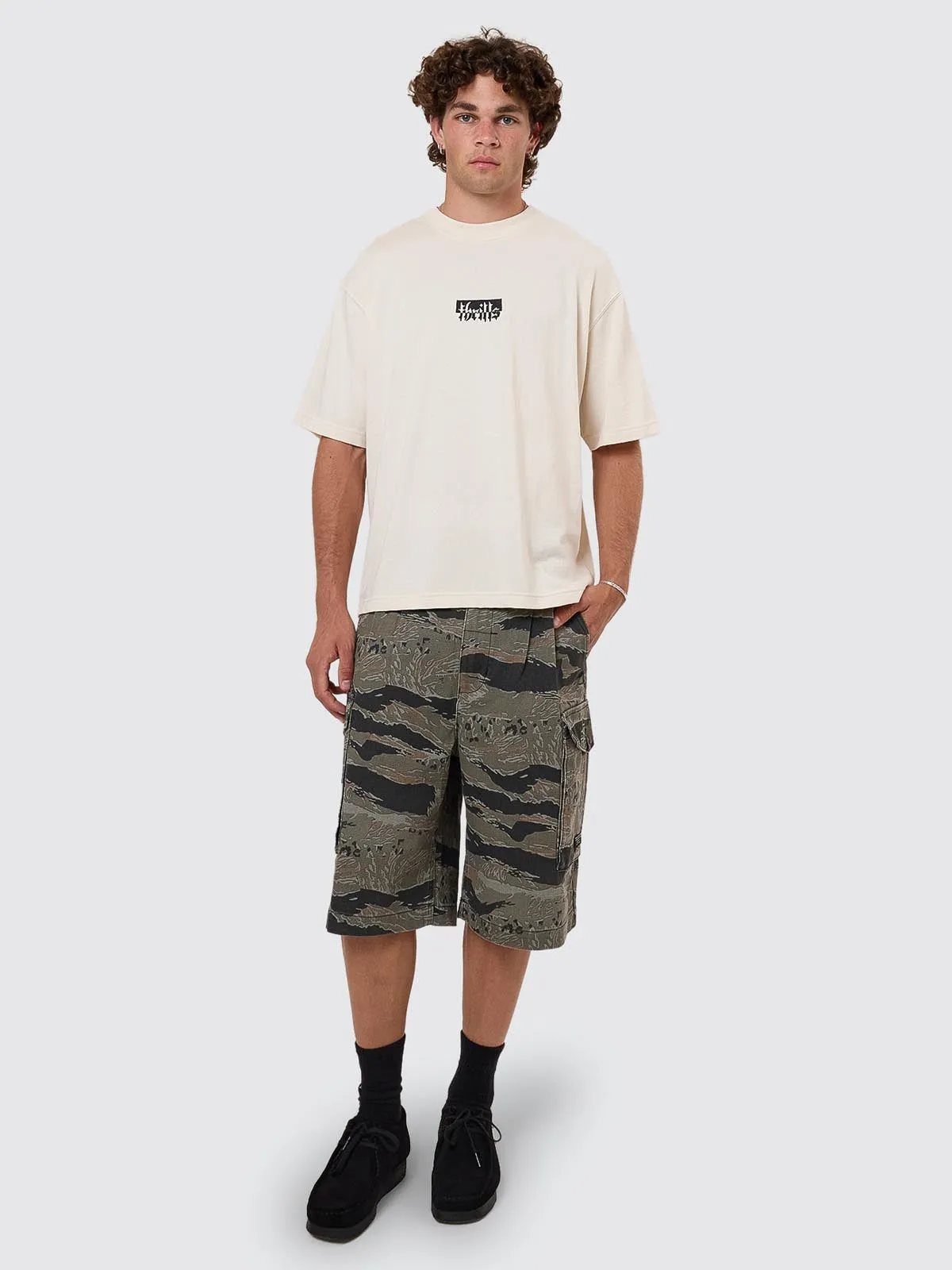 Cheap Thrills Embro Box Fit Oversize Cropped Tee - Unbleached sold by Thrills product image thumbnail 3