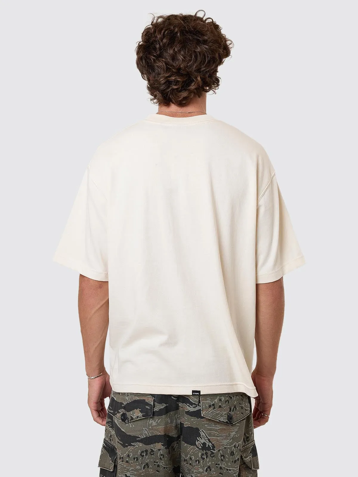 Cheap Thrills Embro Box Fit Oversize Cropped Tee - Unbleached sold by Thrills product image thumbnail 5