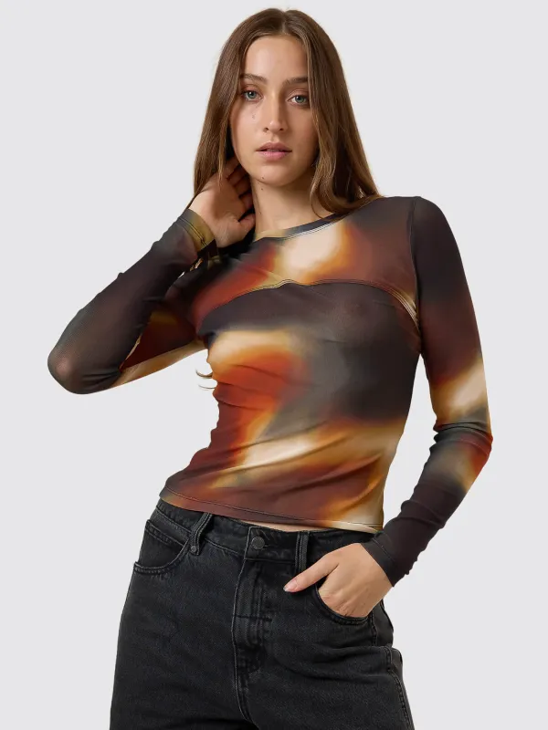 Metamorphic Daze Mesh Top - Black sold by Thrills