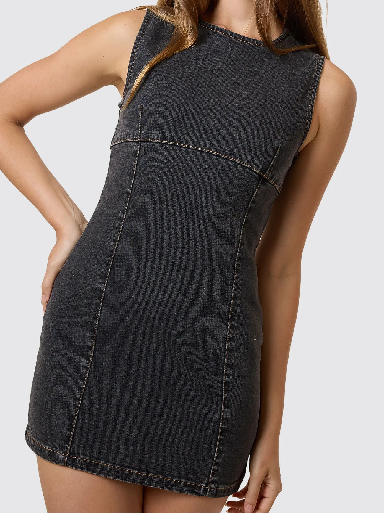 Night Shift Mini Dress - Ash Black sold by Thrills product image thumbnail 2