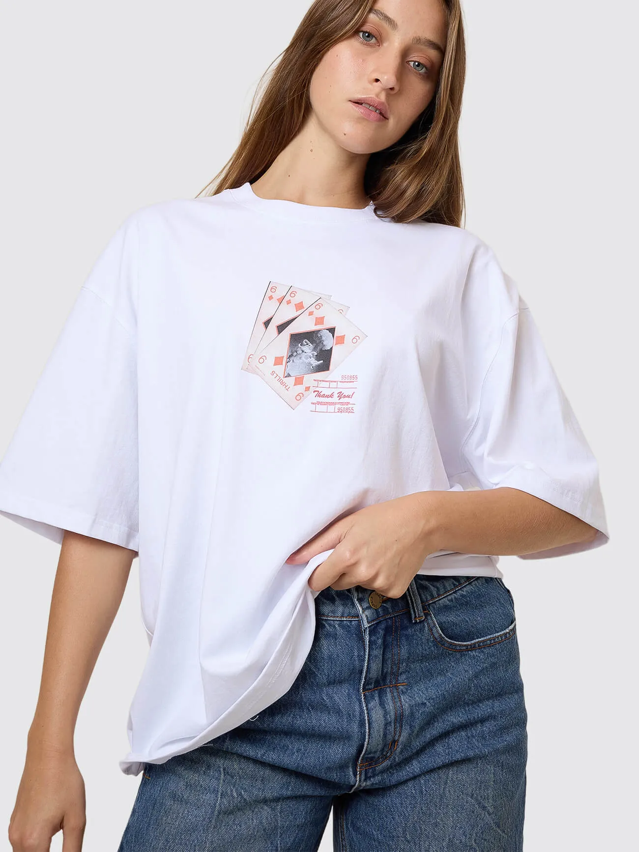 Appreciation Oversized Tee - White sold by Thrills