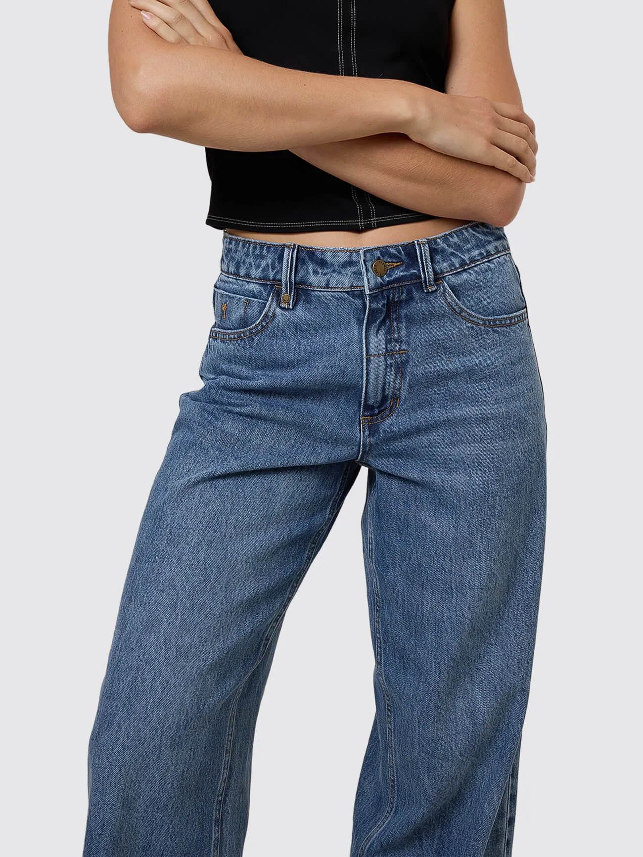 Billie Low Rise Baggy Jean - Stoned Blues sold by Thrills product image thumbnail 3
