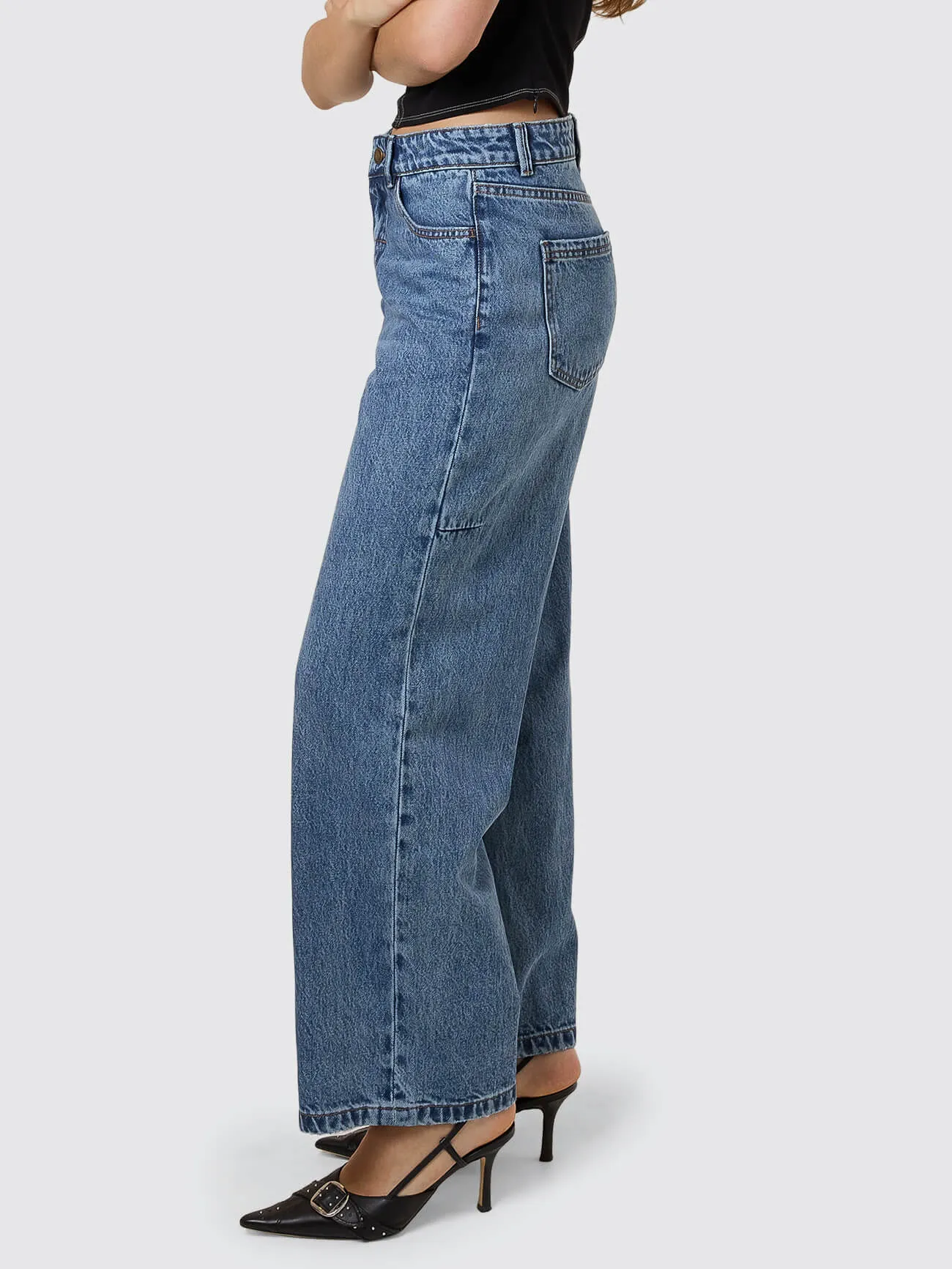 Billie Low Rise Baggy Jean - Stoned Blues sold by Thrills product image thumbnail 4