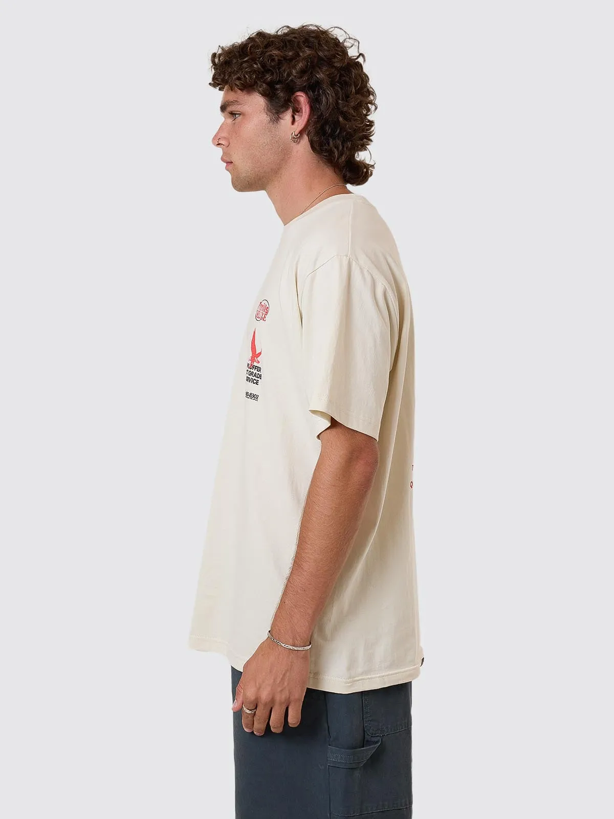 1st Grade Service Merch Fit Tee - Heritage White sold by Thrills product image thumbnail 4