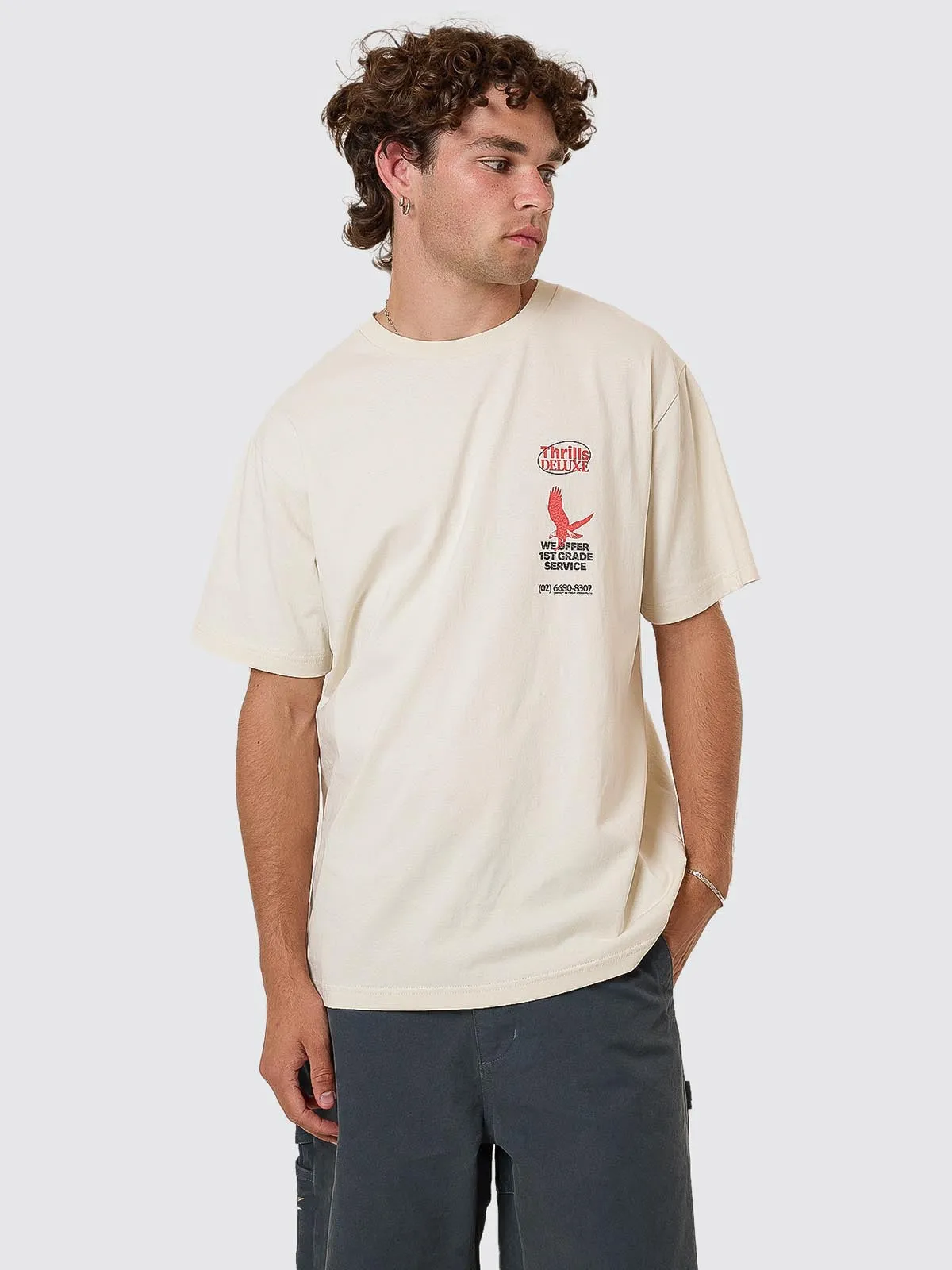 1st Grade Service Merch Fit Tee - Heritage White sold by Thrills