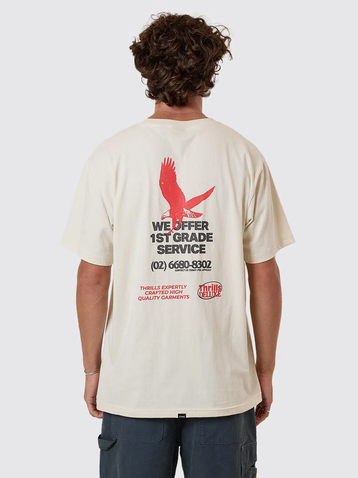 1st Grade Service Merch Fit Tee - Heritage White sold by Thrills product image thumbnail 5