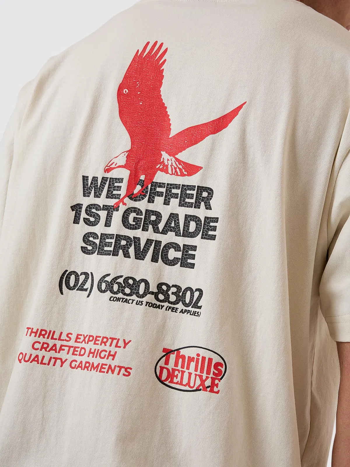 1st Grade Service Merch Fit Tee - Heritage White sold by Thrills product image thumbnail 2