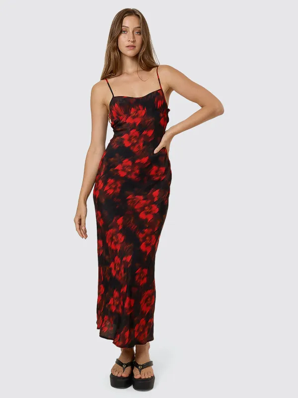 Lucky For You Floral Maxi Dress - Redwood sold by Thrills